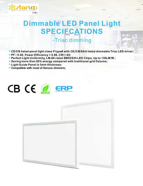 Triac Dimmable LED Panel Light