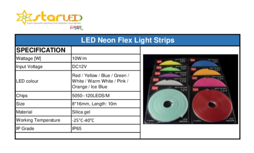 2) LED Neon Light Flex Strips