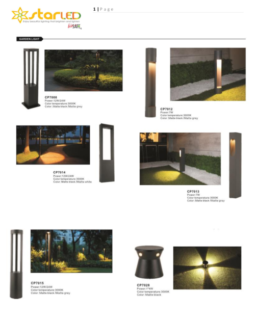 LED Garden Bollard and Lawn Light