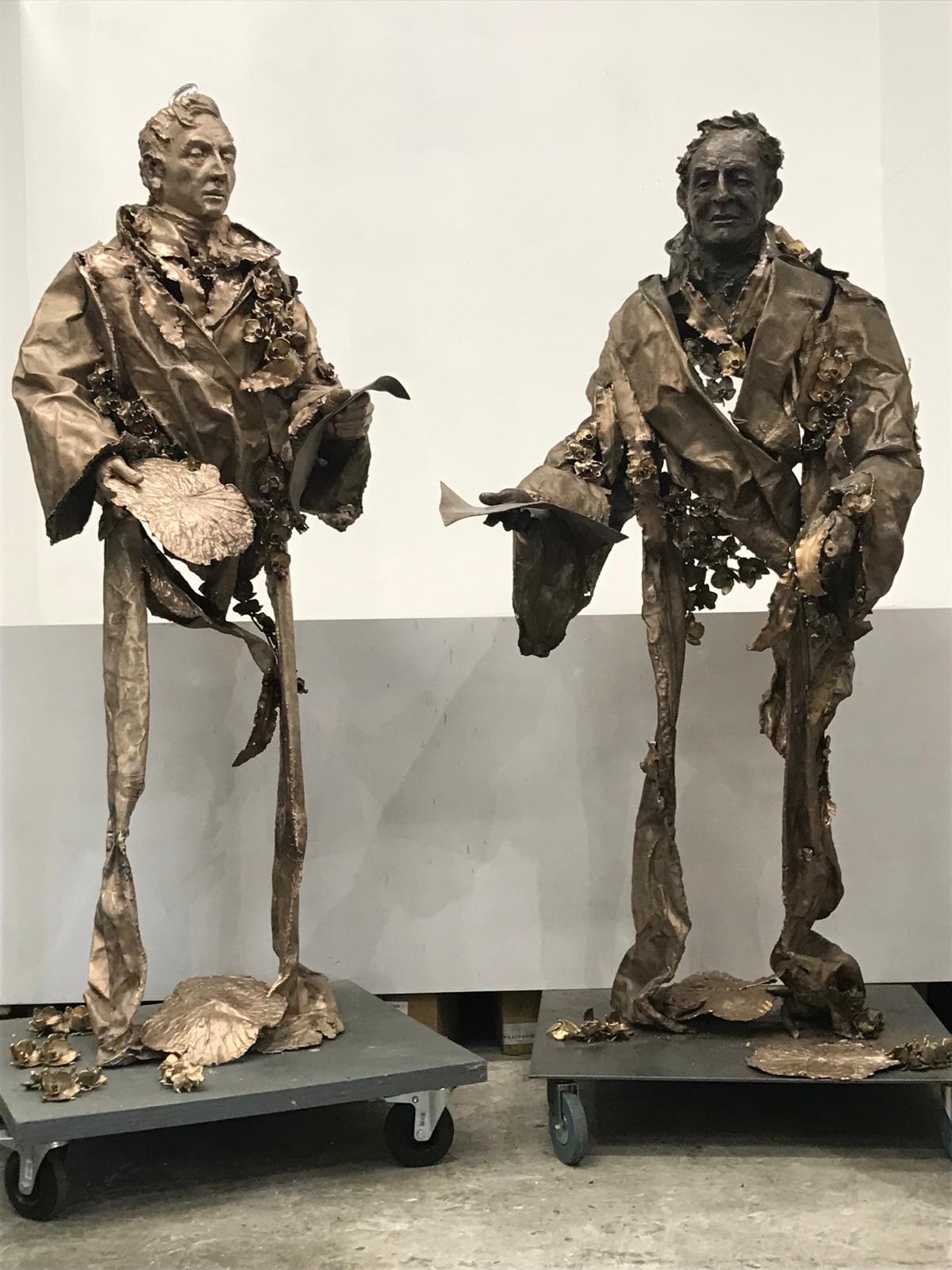 Sir Stamford Raffles and Nathaniel Wallich Sculptures Completed Fort Canning Park