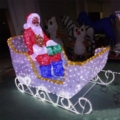 Outdoor Christmas Decoration Santa on Sleigh with Reindeer