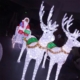 Outdoor Christmas Decoration Santa on Sleigh with Reindeer