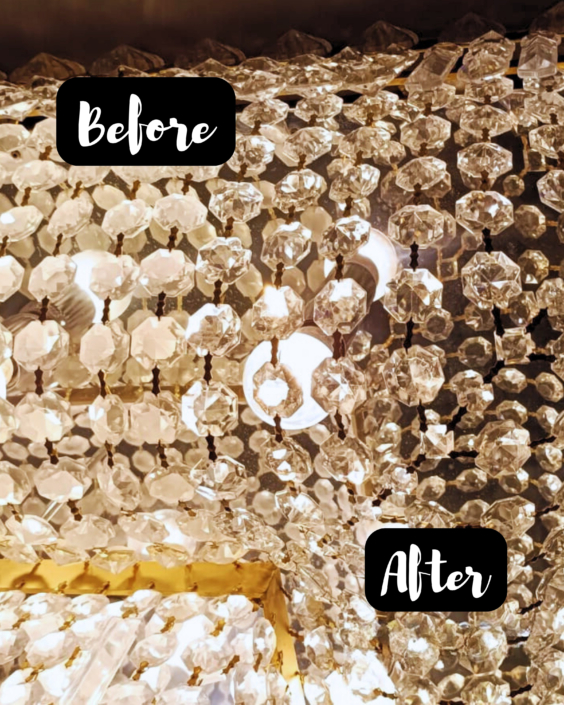 Hilton Hotel SG – Chandelier Cleaning 1