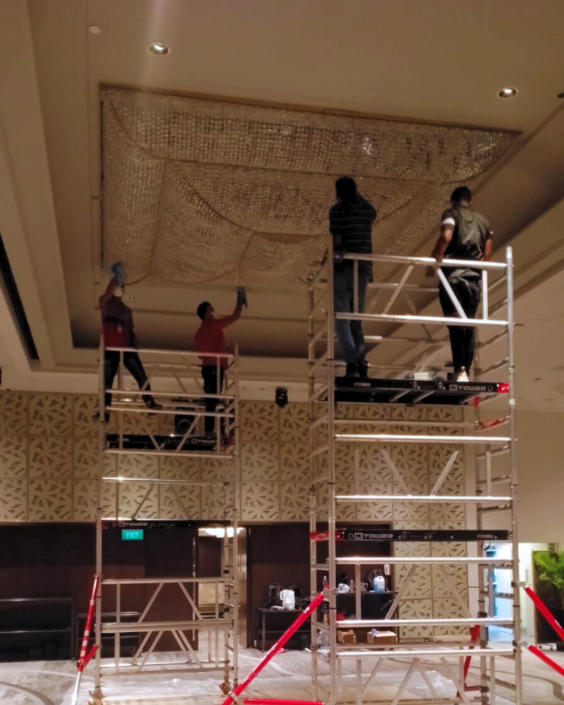 Hilton Hotel SG – Chandelier Cleaning 3